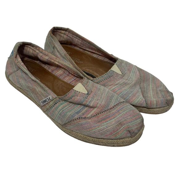 Toms Multicolor Canvas Casual Flat Loafers - Picture 1 of 6